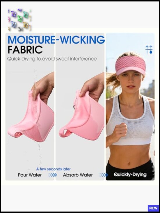Wide Brim Sun Visor Quick Dry Adjustable Lightweight Outdoor Sports Hat main image 5